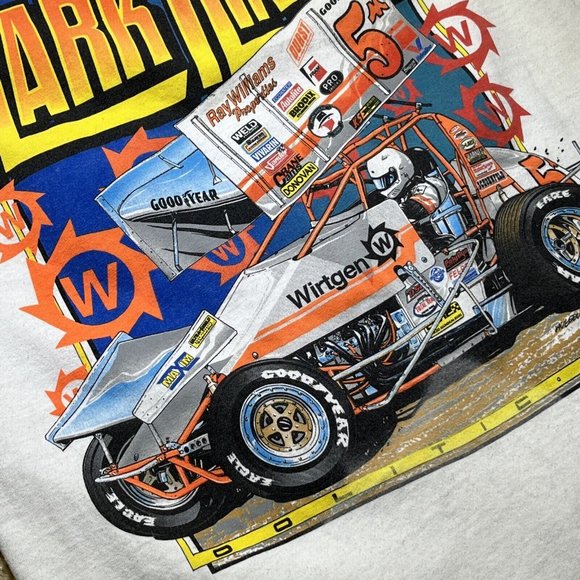 Mark Kinser Wirtgen Durst Goodyear Racing Autographed Medium T-Shirt Made In USA - Picture 9 of 12
